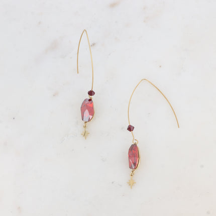 Boucles pendantes - cristaux 4773 (8x14mm)