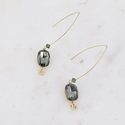Boucles pendantes - ornées de cristaux de Swarovski® 10 x 14 mm