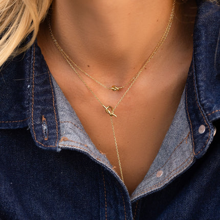 Collier en Y Lésina - double noeud