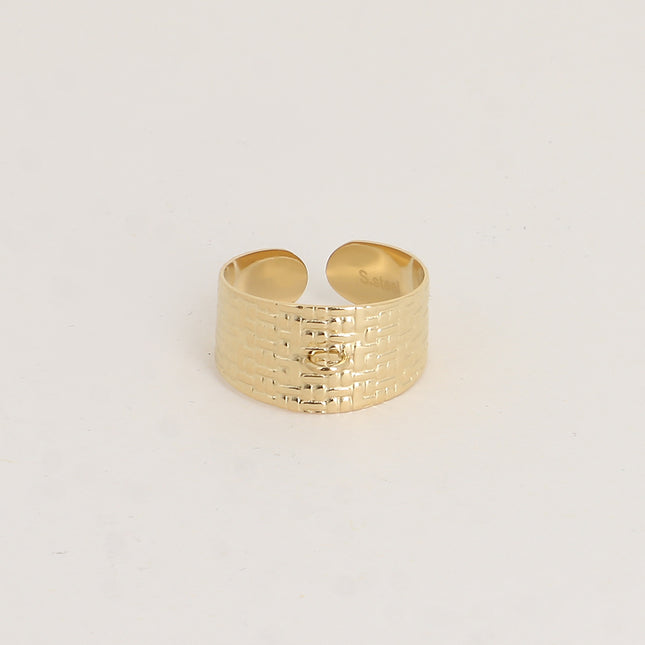 Bague - locker avec anneau texture quadrillée