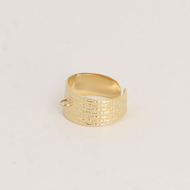 Bague - locker avec anneau texture quadrillée