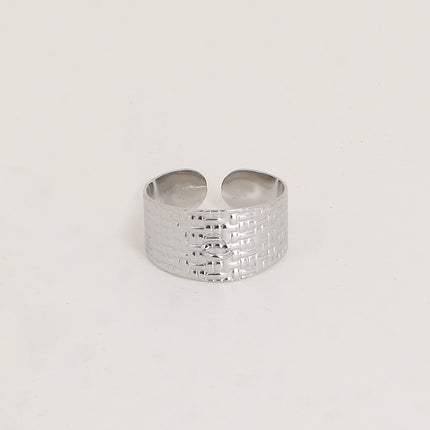 Bague - locker avec anneau texture quadrillée