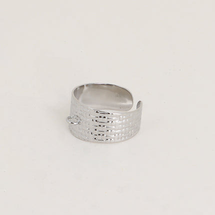 Bague - locker avec anneau texture quadrillée
