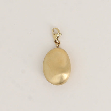 Charm - pièce ovale bombée effet brossé