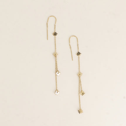 Boucles crochet - chaînes pendantes et étoiles