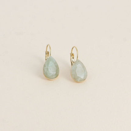 Boucles dormeuses Bertille - goutte et pierres naturelles