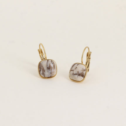 Boucles Béa Stone - pierre naturelle