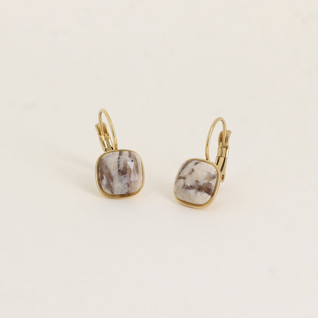 Boucles Béa Stone - pierre naturelle