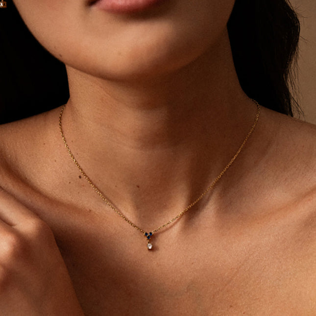 Collier Norya - petit pendentif avec oxydes de zirconium