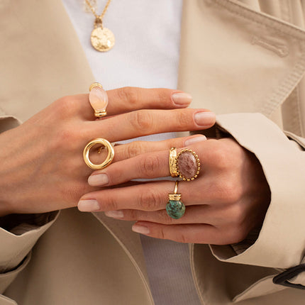 Bague Calistia - motif rond torsadé et ajouré