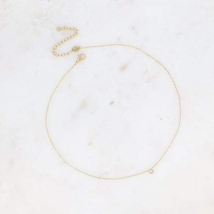 Necklace - choker with small cubic zirconia