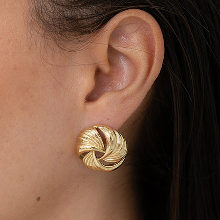 Boucles puces - pièce ronde tourbillon ajouré 24mm