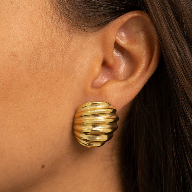 Boucles puces - pièce effet coquillage