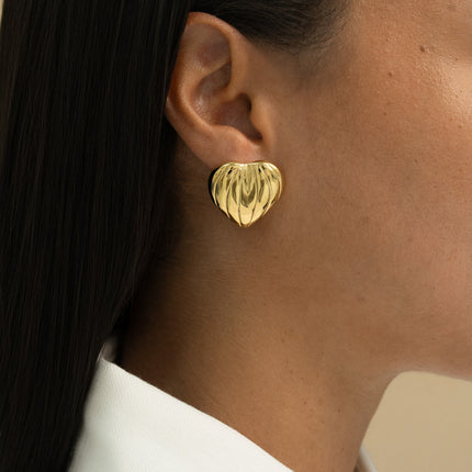 Boucles puces - gros coeur strié