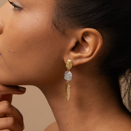 Boucles pendantes - 3 pièces martelées