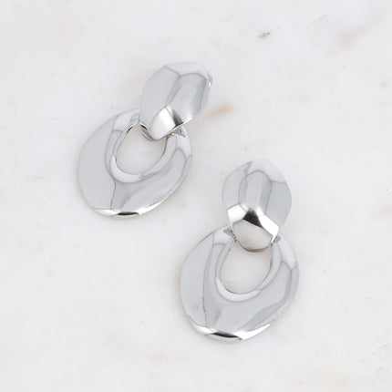 Dangle earrings - 2 pieces, smooth and mirrored