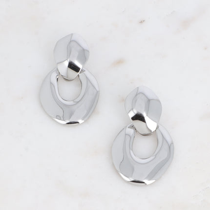 Dangle earrings - 2 pieces, smooth and mirrored