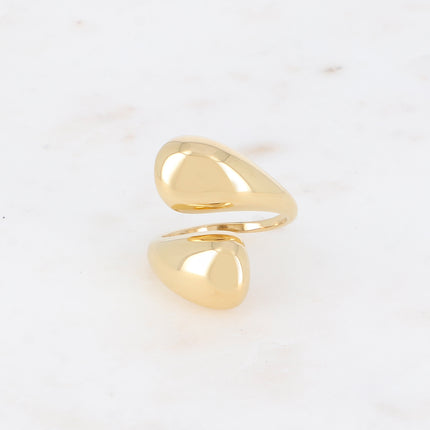 Bague ouverte - formes bombées entrelacées