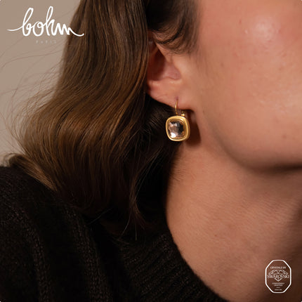 Boucles dormeuses Arwen - cristaux Swarovski® 10mm