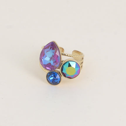Bague Trilogie Goutte - cristaux Swarovski® goutte et rondes