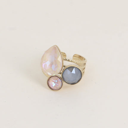 Bague Trilogie Goutte - cristaux Swarovski® goutte et rondes