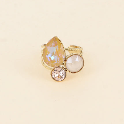 Bague Trilogie Goutte - cristaux Swarovski® goutte et rondes
