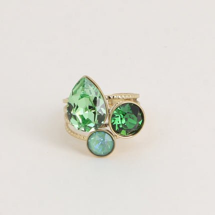 Bague Trilogie Goutte - cristaux Swarovski® goutte et rondes