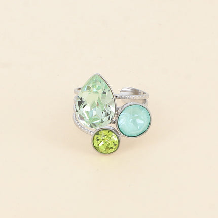 Bague Trilogie Goutte - cristaux Swarovski® goutte et rondes