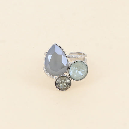 Bague Trilogie Goutte - cristaux Swarovski® goutte et rondes
