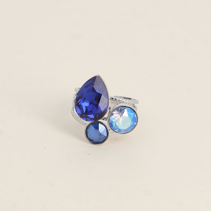 Bague Trilogie Goutte - cristaux Swarovski® goutte et rondes