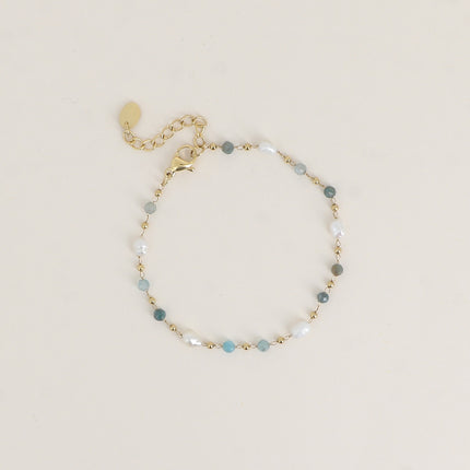 Florinia Bracelet - natural stones, freshwater pearls