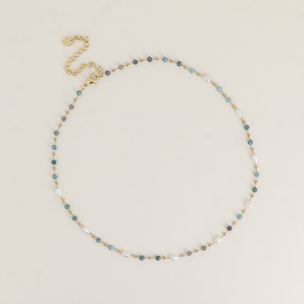 Collier Florinia - pierres naturelles, perles d'eau douce