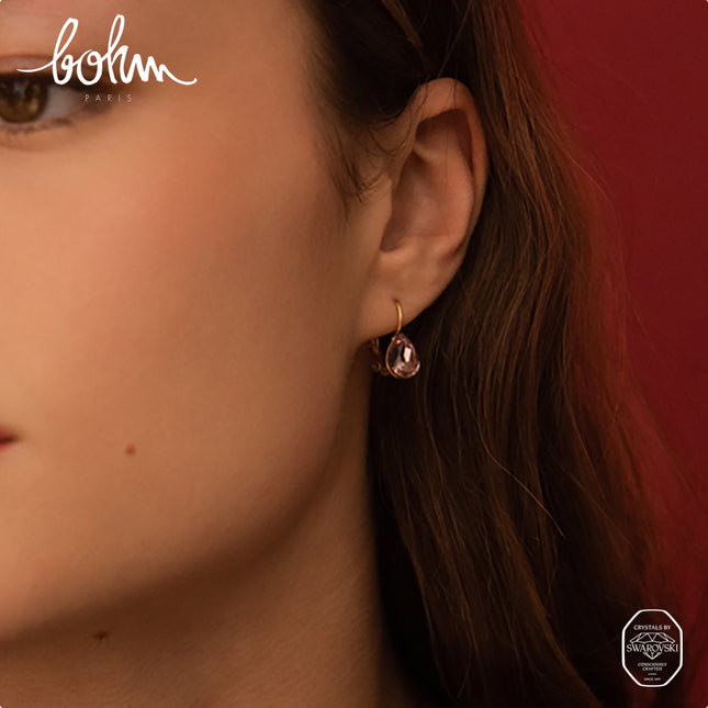 Boucles dormeuses Bertille Mini - goutte et cristaux Swarovski®