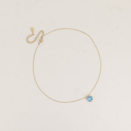 Collier - coeur en cristal taillé 10mm - orné de cristaux Swarovski®