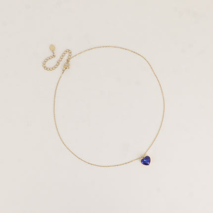 Collier - coeur en cristal taillé 10mm - orné de cristaux Swarovski®