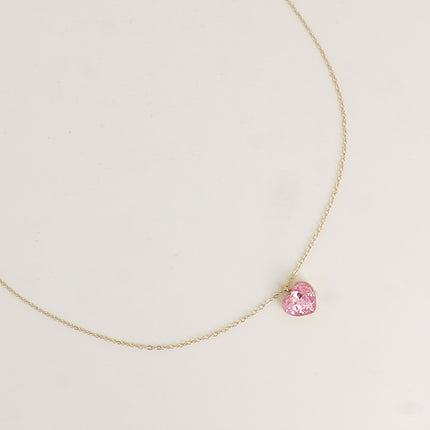 Collier - coeur en cristal taillé 10mm - orné de cristaux Swarovski®