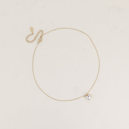 Collier - coeur en cristal taillé 10mm - orné de cristaux Swarovski®