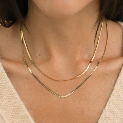 Collier 2 rangs Rutha - 2 mailles miroir