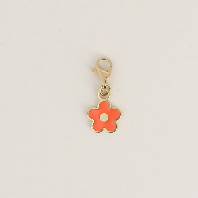 Charm - fleur en émail