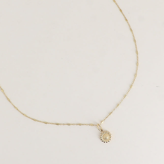 Collier - pendentif fleur tournesol