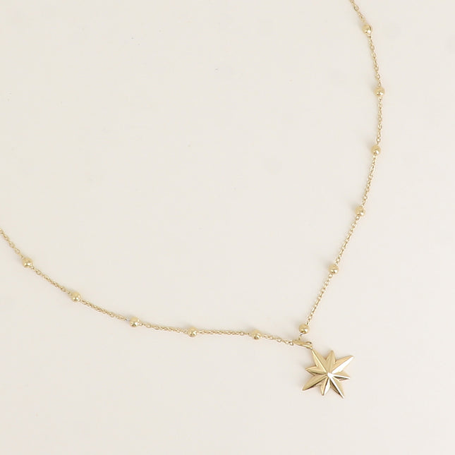 Collier - chaîne avec boules, étoile du Nord