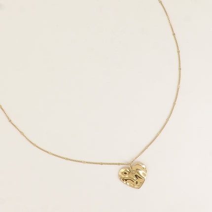 Collier - pendentif coeur texturé