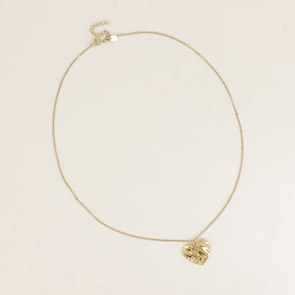 Collier - pendentif coeur texturé