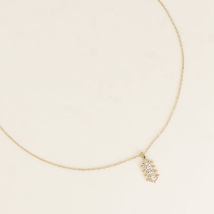 Collier - 4 cristaux navette