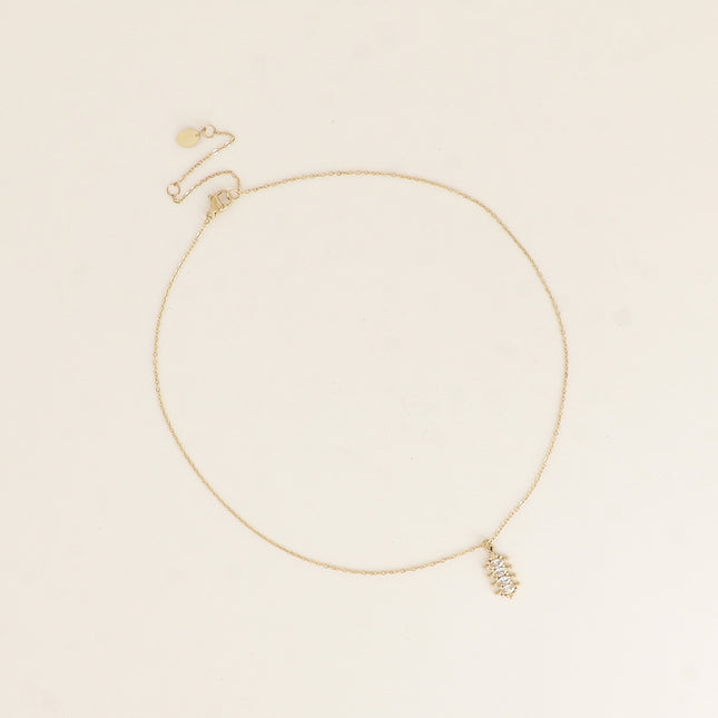 Collier - 4 cristaux navette