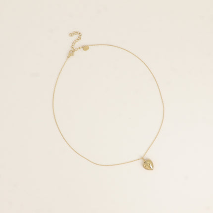 Collier - pendentif coeur aux contours grainés