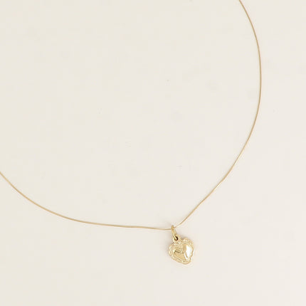 Collier - maille fine serpent et coeur avec croix