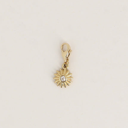 Charm - fleur avec cristal central