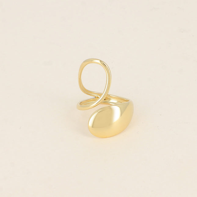 Bague ouverte - 2 formes lisses dont une ajourée