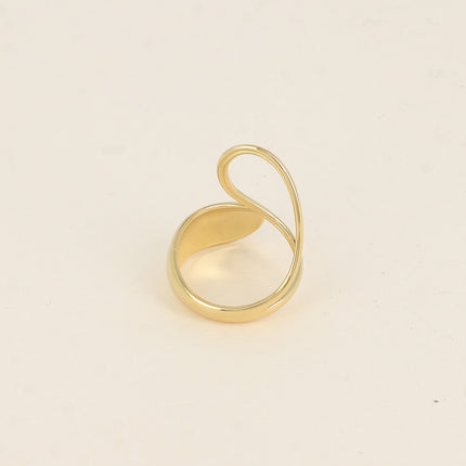 Bague ouverte - 2 formes lisses dont une ajourée